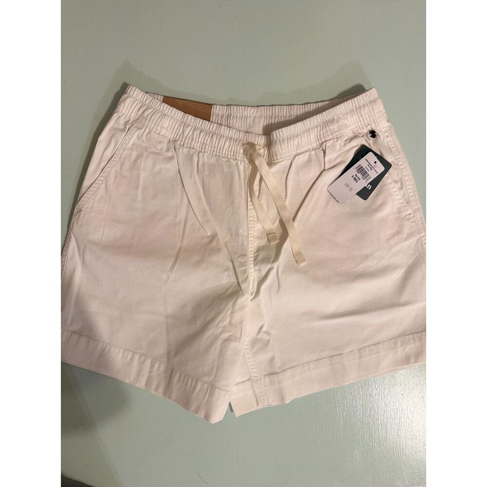 L.L.Bean Lakewashed Dock Shorts Women’s 8 Reg Sea Salt White 6” Mid Rise NWT